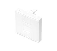 DIGITUS Front Plate for DN-93802-5 - 1 Port - 45 x 45 mm - French Layout - Label Field - for Keytone Modules - Pure White