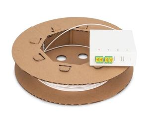 DIGITUS FTTX installation kit - 70 m - LC-APC duplex coupler - 4 fibres - FTTH box pre-assembled - open cable end - surface mounting - FTTH socket - white