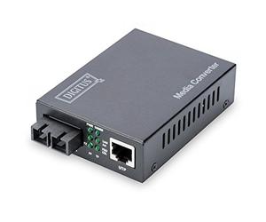 DIGITUS Gigabit Ethernet Media Converter, Singlemode SC connector, 1310nm, up to 20km