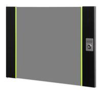 DIGITUS glass replacement door for Unique network cabinet - 9U - suitable for DN-19 09-U-SW, DN-19 09U-6/6-SW, DN-19 09-U-3-SW - with lock and key - safety glass - black