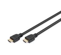 DIGITUS HDMI 2.1 Cable - 1m - with Ethernet channel - UHD-II 8k/60Hz - 4k/120Hz - compatible with PS5, Xbox Series, TV/projector - gold-plated contacts - polybag - black