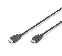 DIGITUS HDMI cable - 2m - UltraHD 4k/30HZ - with Ethernet channel - compatible with TV/projector/monitor - gold-plated contacts - black
