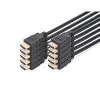 DIGITUS HDMI Cable - HDMI 2.0-2m - 10-pack - with Ethernet channel - UHD 4K 60Hz - compatible with TV, projector, monitor - gold-plated contacts - black