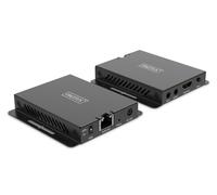 DIGITUS DS-55342 HDMI Extender - UHD 4K 120Hz - 30m over LAN cable - Set: Transmitter & Receiver - IR Infrared - HDMI 2.1 & HDCP 2.3