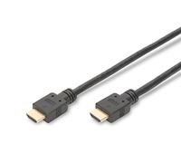 DIGITUS HDMI High Speed Connection Cable, Type A M/M, 3.0m, m/Ethernet, Ultra HD 60p, Gold, Black