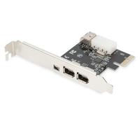 DIGITUS IO Card - PCIe - Firewire 1394a Interface Card - 3-Port - & 2x 1394a & 1