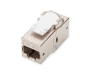 DIGITUS Keystone Coupling Cat-6a Shielded - 2x RJ45 jack - 500 MHz 10G Base-T Class EA - Metal enclosure