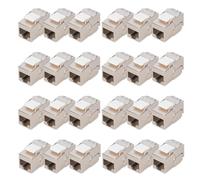 DIGITUS Keystone Module Cat-6A Shielded - 24 pieces - Compact version - RJ45 socket - 500 MHz 10GBase-T - AWG 26-22 - Design-compatible - With cable ties - Tool-free installation