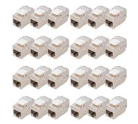 DIGITUS Keystone Module Cat-6A Shielded - 24 pieces - Compact version - RJ45 socket - 500 MHz 10GBase-T - AWG 26-22 - Design-compatible - With cable ties - Tool-free installation