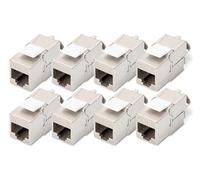 Digitus Keystone module Cat-6A Shielded - 8 pieces - RJ45 socket - 500 MHz 10GBase-T - AWG 26-22 - Design compatible - With cable tie - Tool-free installation