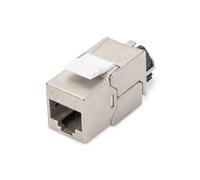 Digitus Keystone module Cat-6A Shielded - 1 piece - RJ45 socket - 500 MHz 10GBase-T - AWG 26-22 - Design compatible - With latching lever - Tool-free installation