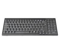 DIGITUS KVM Keyboard - Replacement for DS-72210 / DS-72211 - UK QWERTY Layout - Spare part or retrofit kit for LCD KVM consoles - Device-specific connection - Black