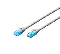 DIGITUS LAN Cable Cat 5e - 0.25m - CCA Network Cable with RJ45 - U/UTP Unshielded - Compatible with Cat6 & Cat5 - Grey