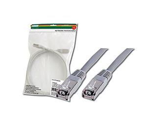 Digitus LAN Cable Cat 5e - 0.5m - RJ45 Network Cable - F/UTP Shielded - Compatible with Cat6 & Cat5 - Grey