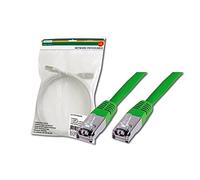 Digitus LAN Cable Cat 5e - 0.5m - RJ45 Network Cable - SF/UTP Shielded - Compatible with Cat-6 & Cat-6A - Green
