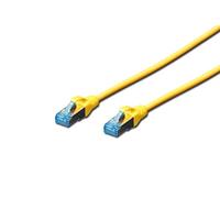 DIGITUS CAT 5e SF-UTP Patch Cable, 0.5m, Network LAN DSL Ethernet Cable, PVC, AWG 26/7, Yellow