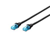Digitus LAN Cable Cat 5e - 10m - CCA Network Cable with RJ45 - U/UTP Unshielded - Compatible with Cat6 & Cat5 - Black