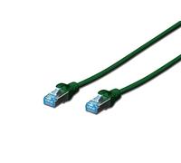 Digitus LAN Cable Cat 5e - 1m - CCA Network Cable with RJ45 - SF/UTP Shielded - Compatible with Cat6 & Cat5 - Green