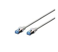 Digitus LAN Cable Cat 5e - 5m - CCA Network Cable with RJ45 - SF/UTP Shielded - Compatible with Cat6 & Cat5 - Grey
