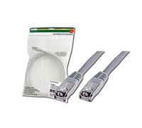 DIGITUS Cat 5e LAN Cable - 7m - RJ45 Network Cable - SF/UTP Shielded - Cat-6 and Cat-6A Compatible - Grey