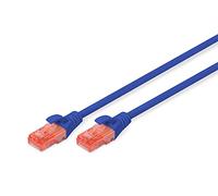 Digitus LAN Cable Cat 6-0.25m - RJ45 Network Cable - UTP Unshielded - Compatible with Cat6A & Cat5e - Blue