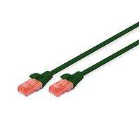 Digitus LAN Cable Cat 6-0.25m - RJ45 Network Cable - UTP Unshielded - Compatible with Cat6A & Cat5e - Green