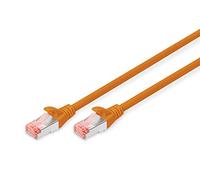 Digitus LAN cable Cat 6 - 1 m - S/FTP shielded - 1 Gbit/s - 250 MHz - PoE++ - AWG 27/7 - LSZH - RJ45 network cable - compatible with Cat6A and Cat7 - Orange