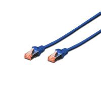 Digitus LAN Cable Cat 6-10m - RJ45 Network Cable - S/FTP Shielded - 1 Gbps - Compatible with Cat6A and Cat7 - Blue