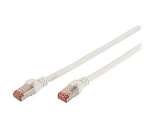 Digitus LAN cable Cat 6 - 10 m - S/FTP Shielded - 1 Gbps - 250 MHz - PoE++ - AWG 27/7 - LSZH - RJ45 network cable - compatible with Cat6A and Cat7 - White