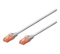 Digitus LAN Cable Cat 6-15m - RJ45 Network Cable - UTP Unshielded - 1 Gbps - Compatible with Cat6 and Cat6A - Grey