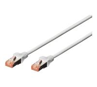 Digitus LAN Cable Cat 6-2m - RJ45 Network Cable - S/FTP Shielded - 1 Gbps - Compatible with Cat6A and Cat7 - Grey