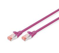 Digitus LAN Cable Cat 6-2m - RJ45 Network Cable - S/FTP Shielded - Compatible with Cat6A & Cat7 - Magenta