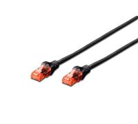 Digitus LAN Cable Cat 6-3m - RJ45 Network Cable - UTP Unshielded - 1 Gbps - Compatible with Cat6 and Cat6A - Black