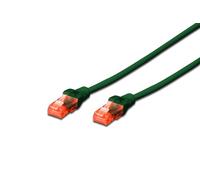 Digitus LAN Cable Cat 6-3m - RJ45 Network Cable - UTP Unshielded - 1 Gbps - Compatible with Cat6 and Cat6A - Green