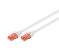 Digitus LAN Cable Cat 6-3m - RJ45 Network Cable - UTP Unshielded - 1 Gbps - Compatible with Cat6 and Cat6A - White