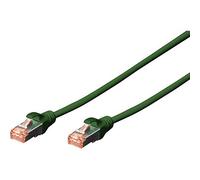 Digitus LAN Cable Cat 6 - 5 m - S/FTP Shielded - 1 Gbit/s - 250 MHz - PoE++ - AWG 27/7 - LSZH - RJ45 Network Cable - Compatible with Cat6A and Cat7 - Green