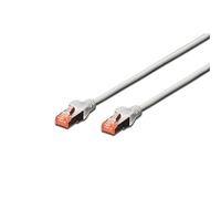 Digitus LAN Cable Cat 6 - 5 m - S/FTP Shielded - 1 Gbps - 250 MHz - PoE++ - AWG 27/7 - LSZH - RJ45 Network Cable - Compatible with Cat6A and Cat7 - Grey