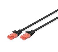 Digitus LAN Cable Cat 6-5m - RJ45 Network Cable - UTP Unshielded - 1 Gbps - Compatible with Cat6 and Cat6A - Black