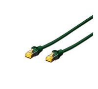 DIGITUS LAN cable Cat 6A - 1 m - S/FTP Shielded - 10 Gbps - 500 MHz - PoE++ - AWG 26/7 - LSZH - RJ45 Network Cable - Compatible with Cat6 and Cat7 - Green