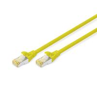 DIGITUS LAN cable Cat 6A - 1 m - S/FTP shielded - 10 Gbps - 500 MHz - PoE++ - AWG 26/7 - LSZH - RJ45 network cable - Compatible with Cat6 and Cat7 - Yellow