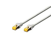 DIGITUS LAN cable Cat 6A - 10 m - S/FTP shielded - 10 Gbit/s - 500 MHz - PoE++ - AWG 26/7 - LSZH - RJ45 network cable - compatible with Cat6 and Cat7 - grey