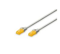 DIGITUS LAN Cable Cat 6A - 10m - RJ45 Network Cable - U/UTP Unshielded - 10 Gbps - Compatible with Cat6 and Cat77 - Gray