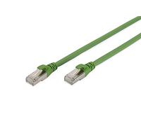 DIGITUS LAN Cable Cat 6A - 10m - PUR Network Cable - S/FTP Shielded - Oil & UV Resistant - Compatible with Cat6 - Green