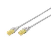 DIGITUS LAN Cable Cat 6A - 1m - RJ45 Network Cable - U/UTP Unshielded - Compatible with Cat6 & Cat7 - Gray