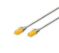 DIGITUS LAN Cable Cat 6A - 2m - RJ45 Network Cable - U/UTP Unshielded - 10 Gbps - 10 Gbps - Compatible with Cat6 and Cat77 - Gray