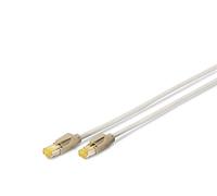 DIGITUS LAN Cable Cat 7-0.5m - RJ45 Network Cable - S/FTP Shielded - Cat6A Hirose TM31 Plug - Gray