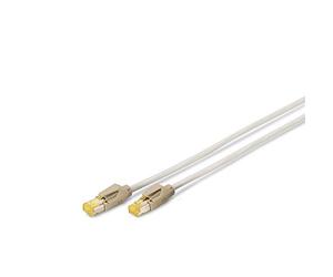DIGITUS LAN Cable Cat 7-0.5m - RJ45 Network Cable - S/FTP Shielded - Cat6A Hirose TM31 Plug - Gray