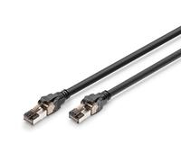 Digitus LAN cable Cat 8.1-1 m - AWG 24/7 - up to 40 Gbit/s - RJ45 network cable - S/FTP - PoE++ - LSZH - Compatible with Cat7, Cat6A, Cat6 - Black