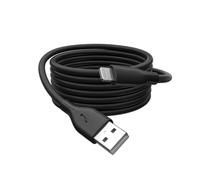 Digitus Lightning connection cable - USB 2.0-0.5m - USB-A to Lightning - High Speed 480 Mbit/s - 12W Power Delivery - flexible silicone cable - black - for iPad, iPhone