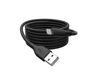 Digitus Lightning connection cable - USB 2.0-1m - USB-A to Lightning - High Speed 480 Mbit/s - 12W Power Delivery - flexible silicone cable - black